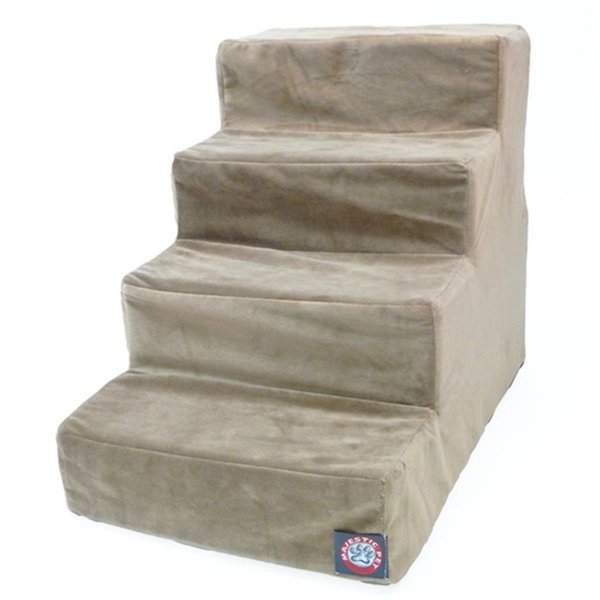 Majestic Pet 4 Step Stone Suede Pet Stairs 788995675112